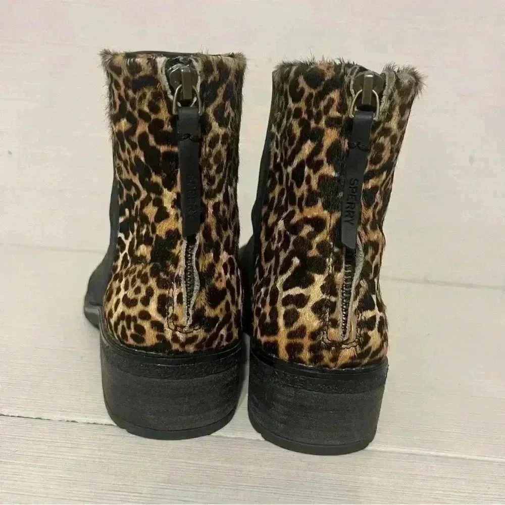 Sperry Maya Belle leopard print leather boot - Picture 5 of 14